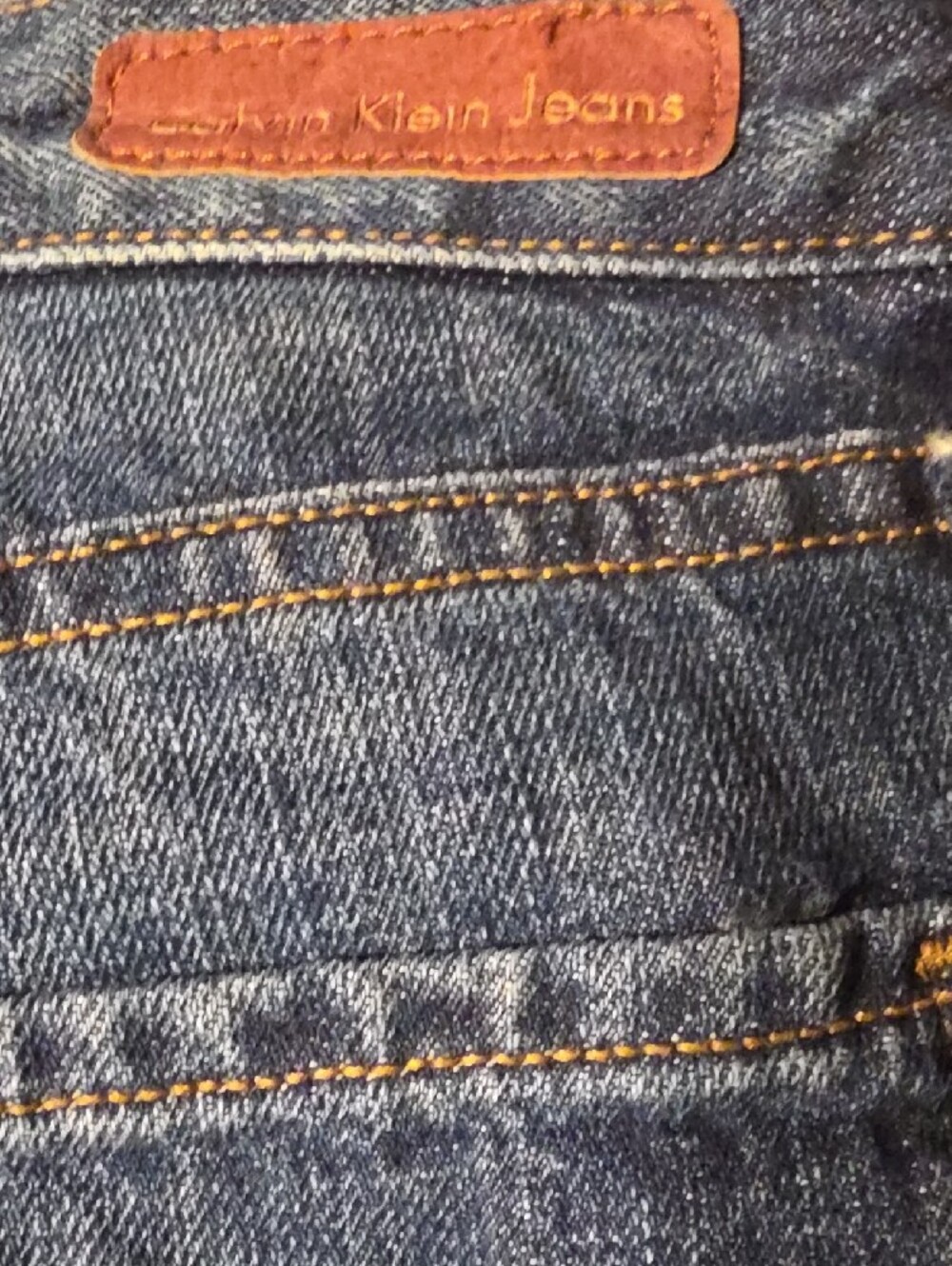 Calvin‎ Klein Blue Denim Cutoff Shorts Classic 5 Pocket Faded Wash Casual - Picture 7 of 7